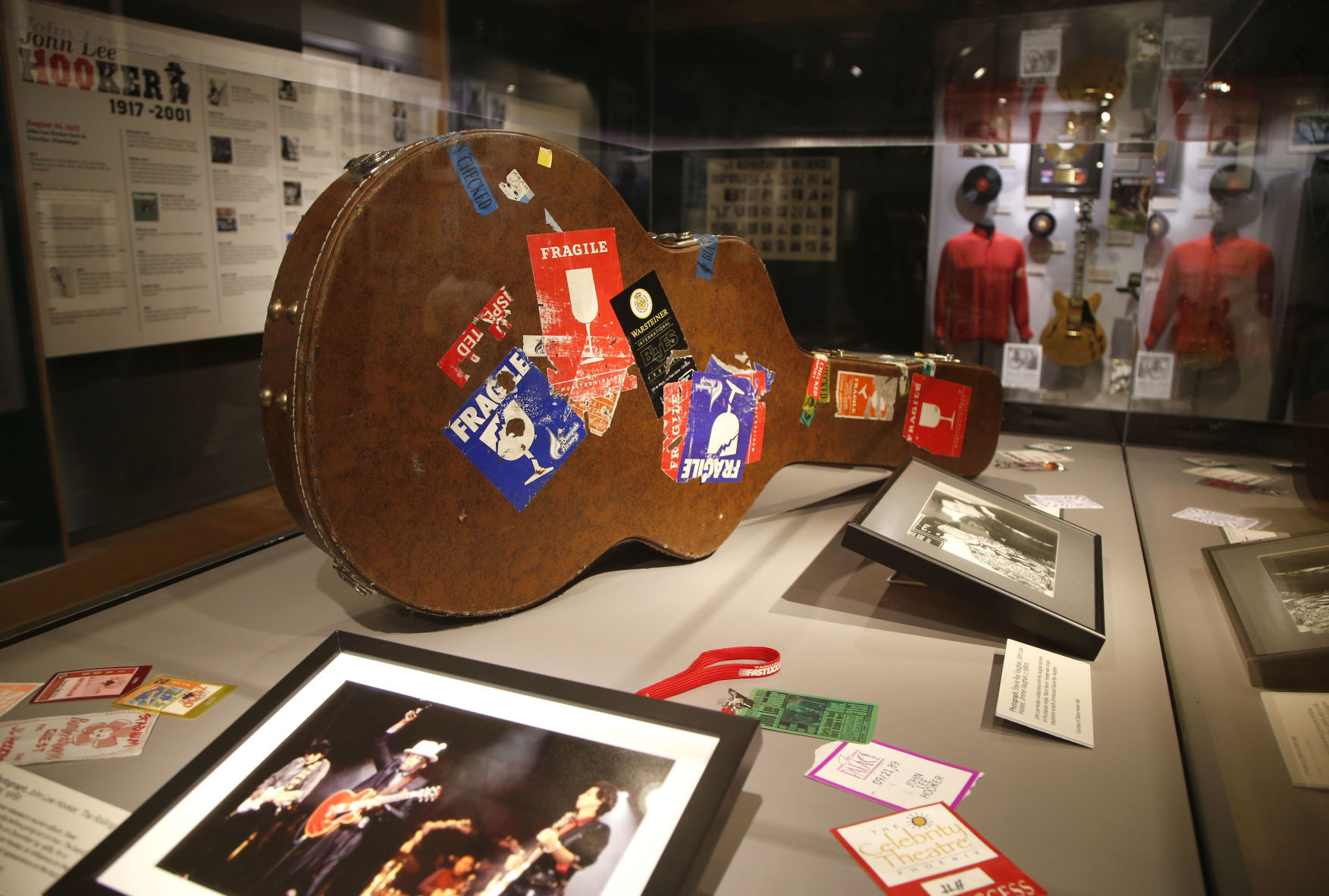 John Lee Hooker exhibit at Woody Guthrie Center